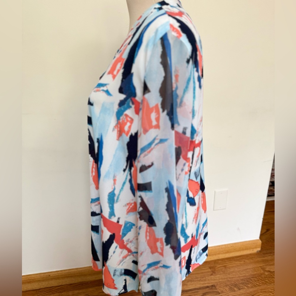 Sejour Multicolor Abstract Blouse #116 - Picture 3 of 4